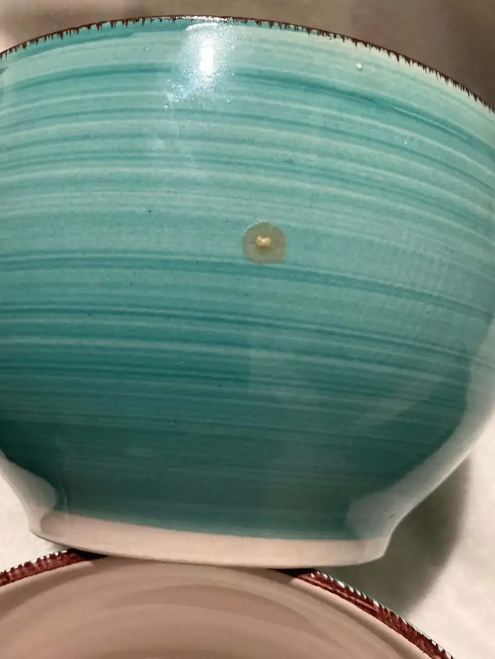Royal Norfolk Turquoise Blue Swirl Bowls Set 5.5 Inch Stoneware